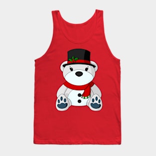 Snowman Teddy Bear Tank Top